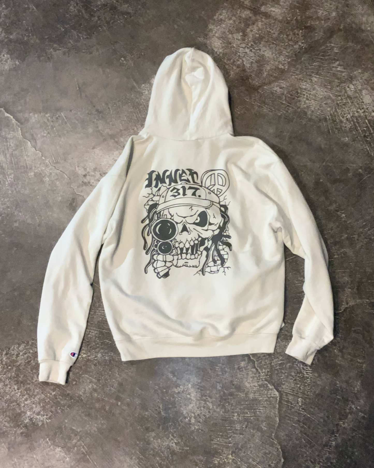 Inner Peace  - 317 Skull Hoodie